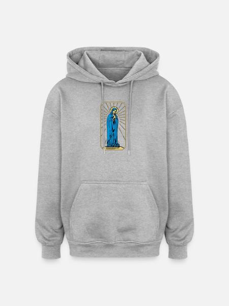 Saint Mary without Background - Oversized Unisex Hoodie - heather grey