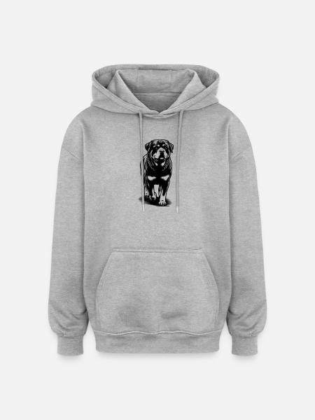 Rottweiler - Oversized Unisex Hoodie - heather grey