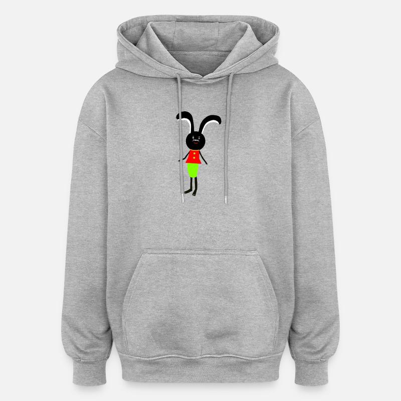 Bunny Kids Bunnies Easter - Oversized Unisex Hoodie - heather grey