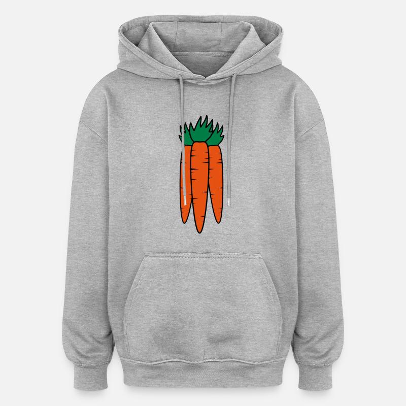 Carrots - Sweat à capuche oversize unisexe - gris chiné