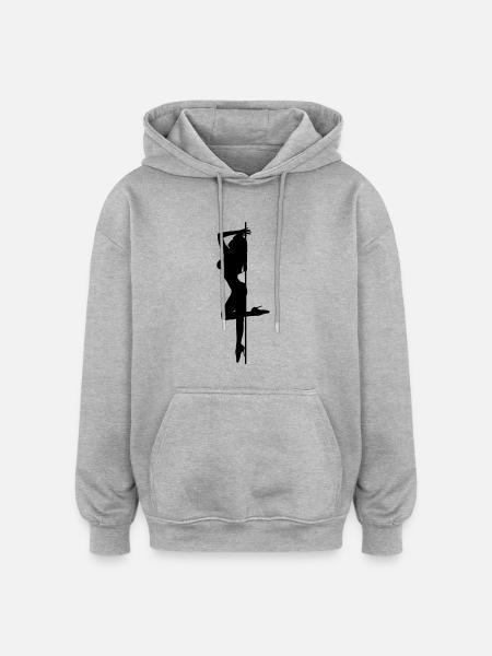 gogo1 - Oversized Unisex Hoodie - Grau meliert