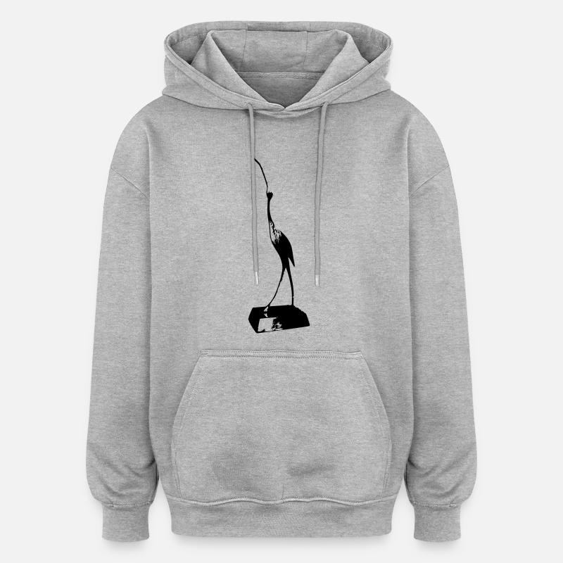 Storch - Oversized Unisex Hoodie - Grau meliert
