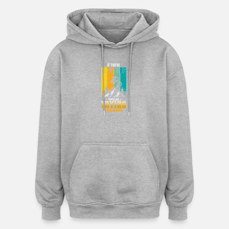 BMX Bicyclette Dire BMX Biker - Sweat à capuche oversize unisexe - gris chiné
