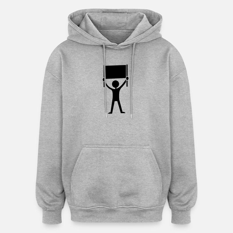 Embassy Demonstration - Oversized Unisex Hoodie - heather grey