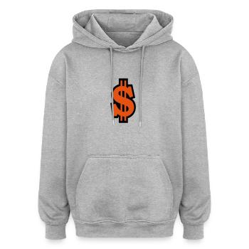 dollar - Oversized Unisex Hoodie - heather grey - Front - Noah (186cm)