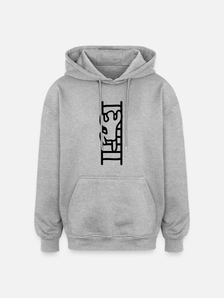 Ladder to success - Line - Oversized Unisex Hoodie - heather grey