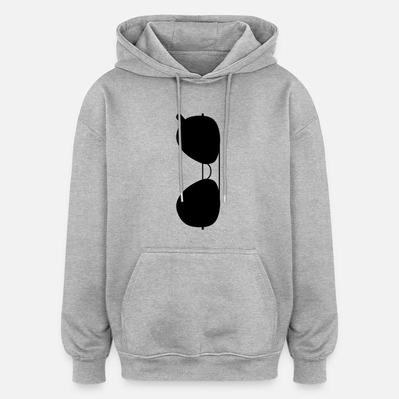Lunettes de soleil - Sweat à capuche oversize unisexe - gris chiné