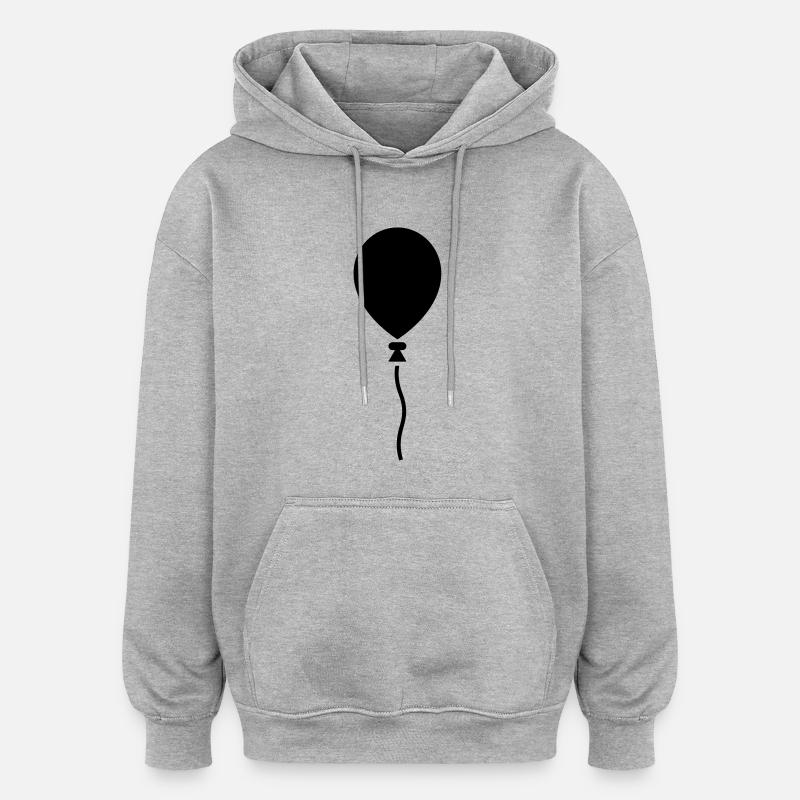Luftballon - Oversized Unisex Hoodie - Grau meliert