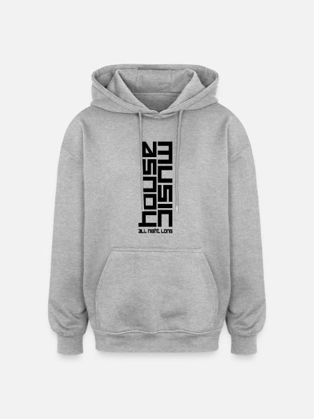 House Music - Oversized Unisex Hoodie - heather grey