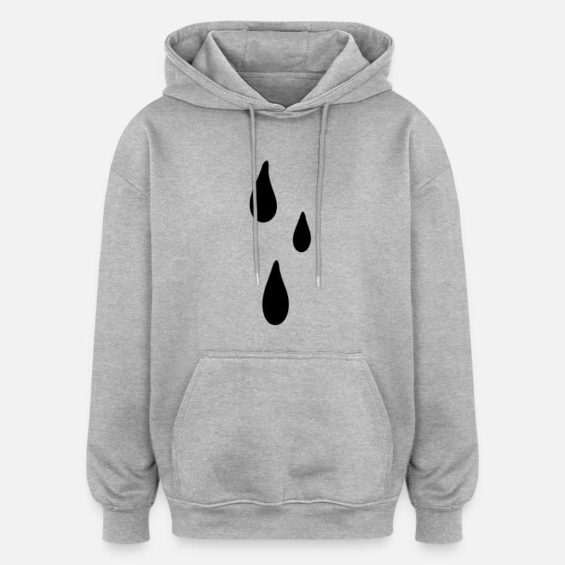 tears - Sweat à capuche oversize unisexe - gris chiné