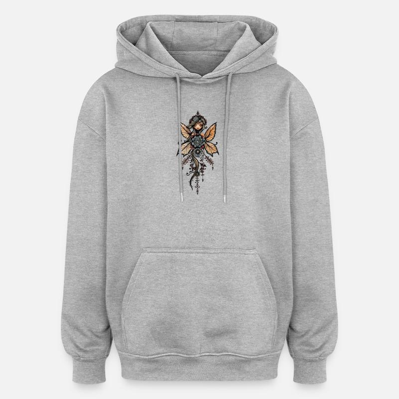 La mélodie de la nature, - Sweat à capuche oversize unisexe - gris chiné