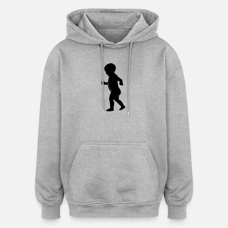 Bébé - Logo Cool Silhouette - Sweat à capuche oversize unisexe - gris chiné