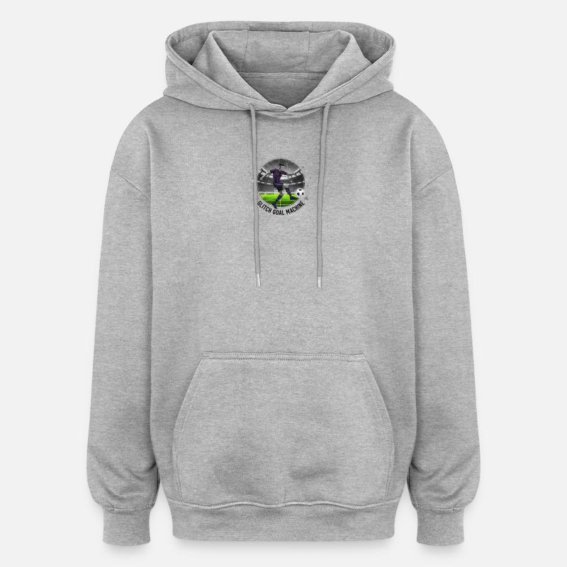 Machine à buts à glitch - Sweat à capuche oversize unisexe - gris chiné