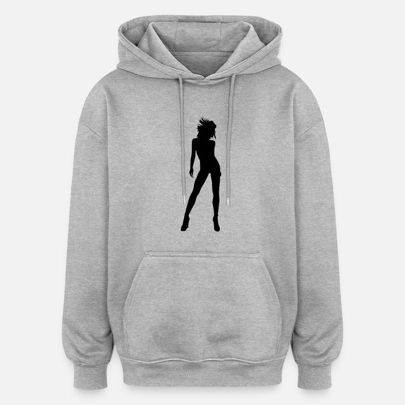 danseuse - Sweat à capuche oversize unisexe - gris chiné