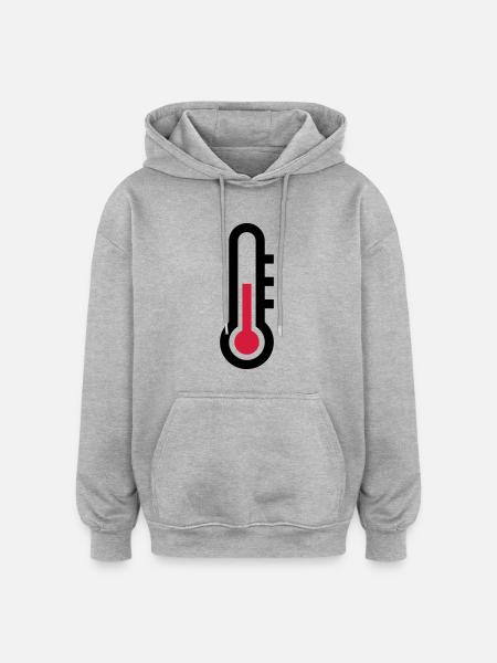 Thermostat temperature icon icon - Oversized Unisex Hoodie - heather grey
