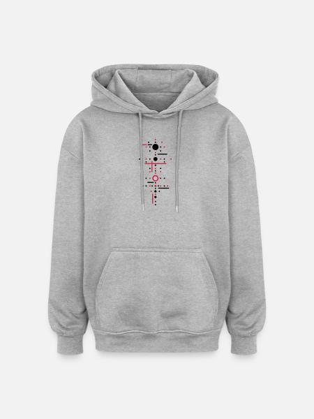 Points and lines - Oversized Unisex Hoodie - heather grey
