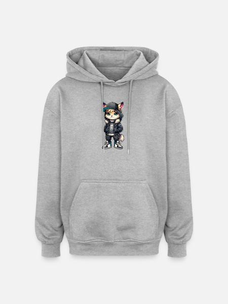Hubutz urban look - Oversized Unisex Hoodie - heather grey