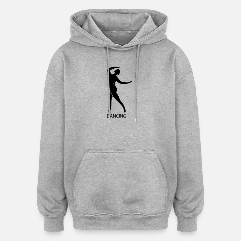 Danse - Sweat à capuche oversize unisexe - gris chiné