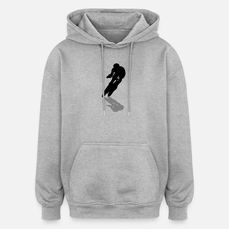 Coureur - Sweat à capuche oversize unisexe - gris chiné