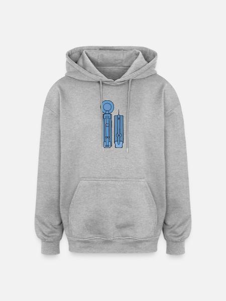 Glucose Lancets - Oversized Unisex Hoodie - heather grey
