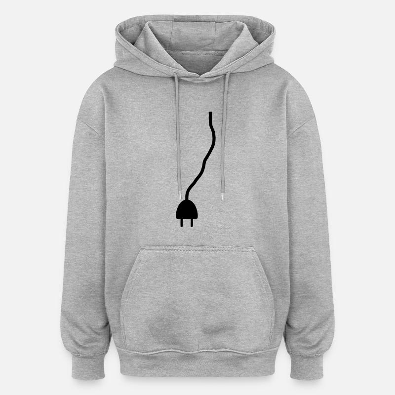 Branchez - Sweat à capuche oversize unisexe - gris chiné