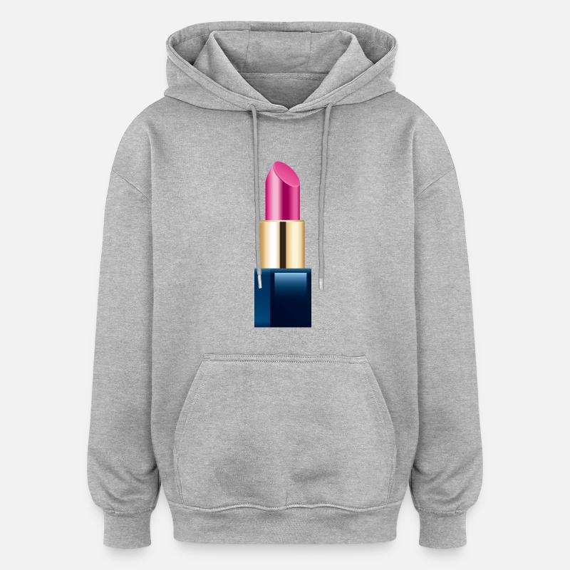 Smiley Lippgloss - Sweat à capuche oversize unisexe - gris chiné