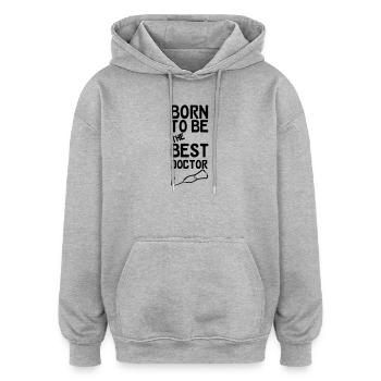 Doctor Doktor Arzt Medizin Spruch Geschenk - Oversized Unisex Hoodie - Grau meliert - Vorne - Noah (186cm)