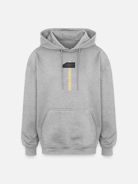 Metallhammer-Design - Oversized Unisex Hoodie - Grau meliert