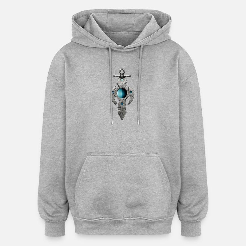 Fragment Sacré – Sigil Mystique - Sweat à capuche oversize unisexe - gris chiné