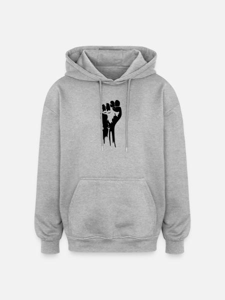 Faust- BLACK - Oversized Unisex Hoodie - Grau meliert