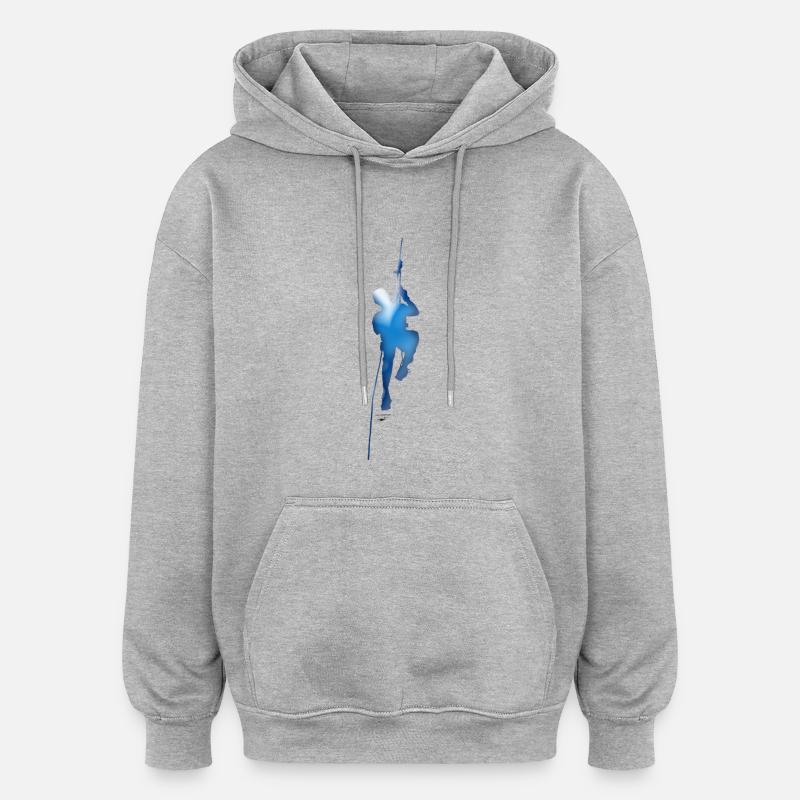Seil Mann - Oversized Unisex Hoodie - Grau meliert