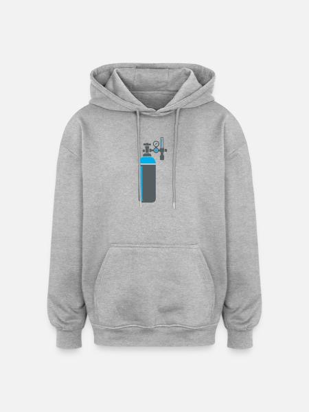 Gas Cylinder Welding Workshop - Oversized Unisex Hoodie - heather grey