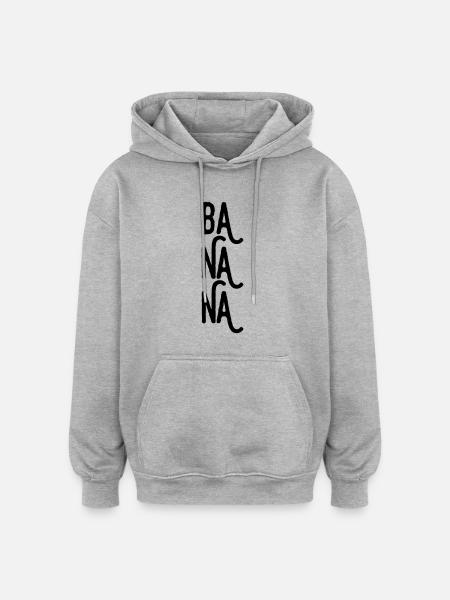 Bananen - Oversized Unisex Hoodie - Grau meliert