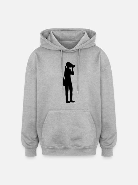 Photographer - Oversized Unisex Hoodie - heather grey