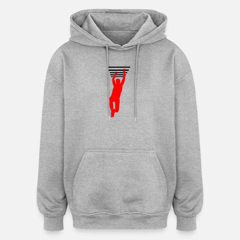 OCR Grip – Hanging Bars Design - Oversized Unisex Hoodie - heather grey
