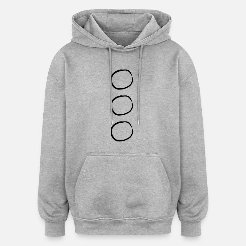 Choose Circles - Sweat à capuche oversize unisexe - gris chiné