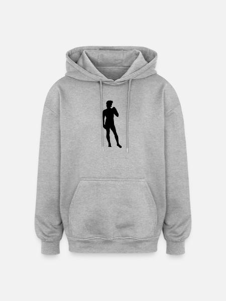 My new friend - Oversized Unisex Hoodie - heather grey