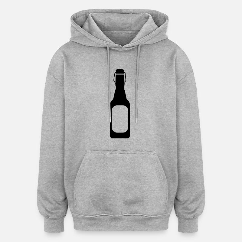Bouteille de bière - Sweat à capuche oversize unisexe - gris chiné