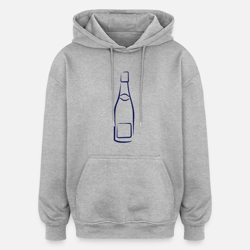 blockedTitle - Sweat à capuche oversize unisexe - gris chiné