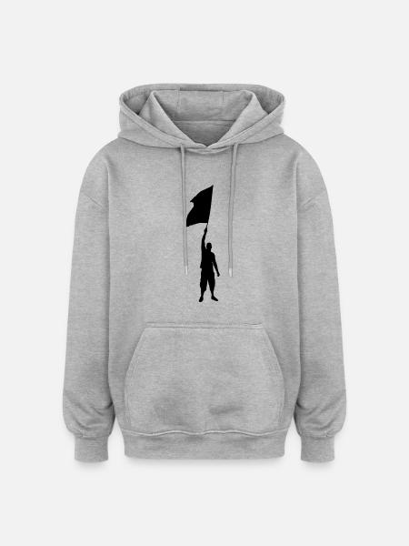 Flag Wavers - Oversized Unisex Hoodie - heather grey