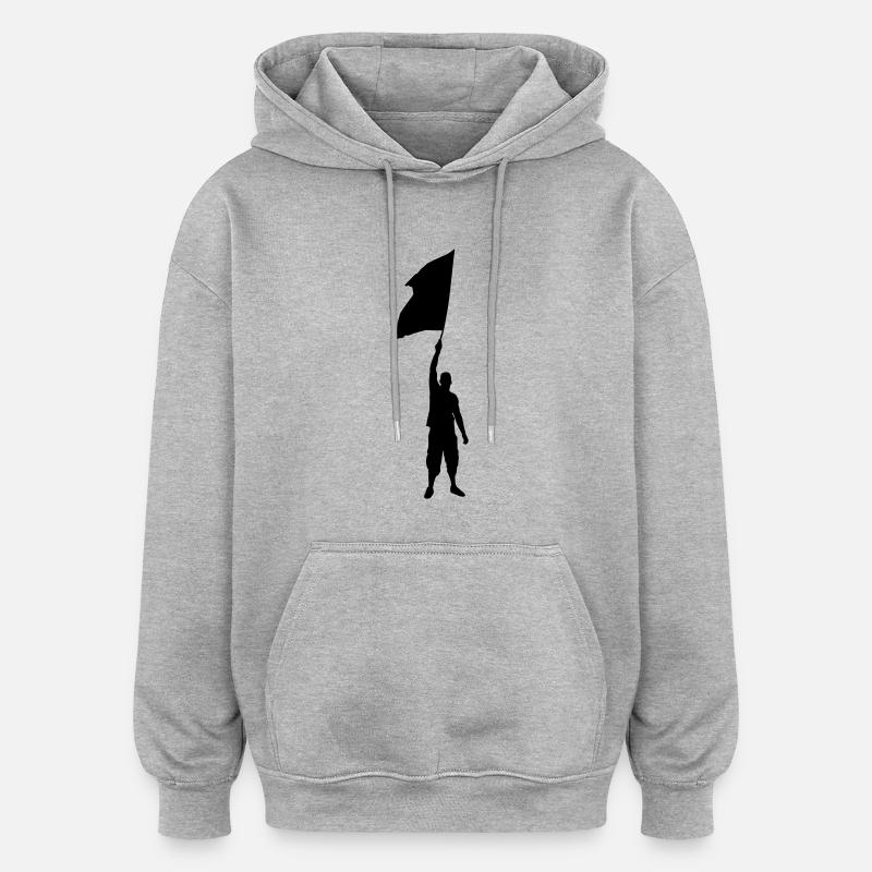 Drapeau Wavers - Sweat à capuche oversize unisexe - gris chiné