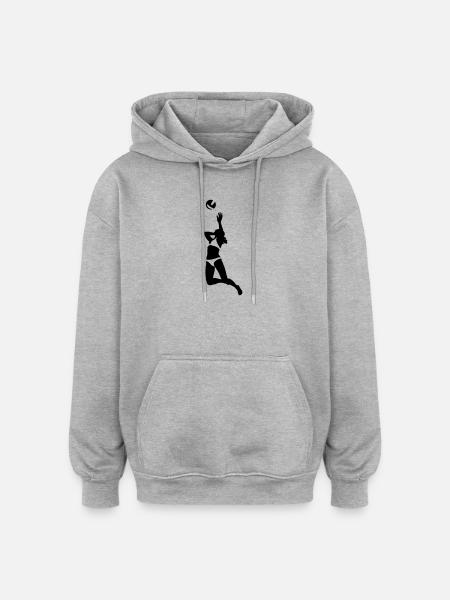 Volleyball - Oversized Unisex Hoodie - heather grey