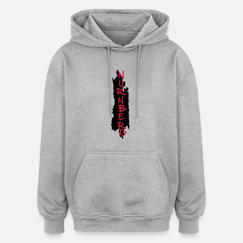 nürnberg - Oversized Unisex Hoodie - Grau meliert