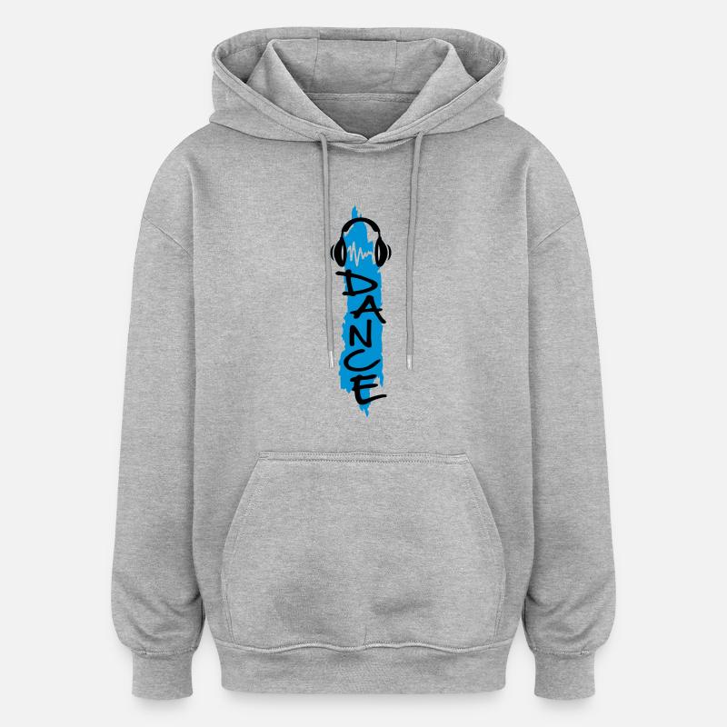 dance2 - Sweat à capuche oversize unisexe - gris chiné