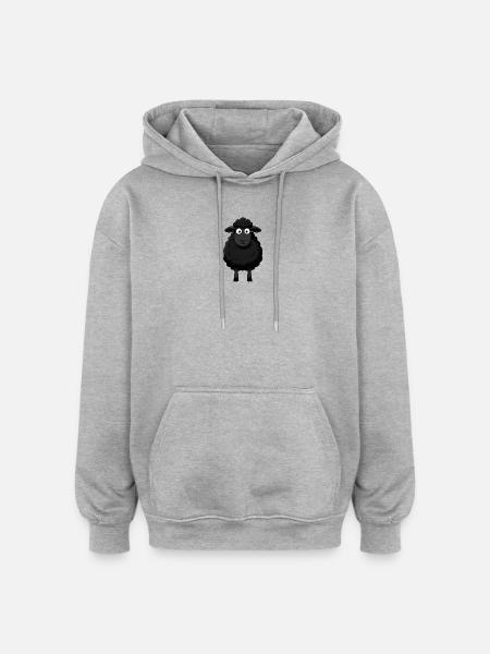 Black Sheep Sheep Gift Farmer - Oversized Unisex Hoodie - heather grey
