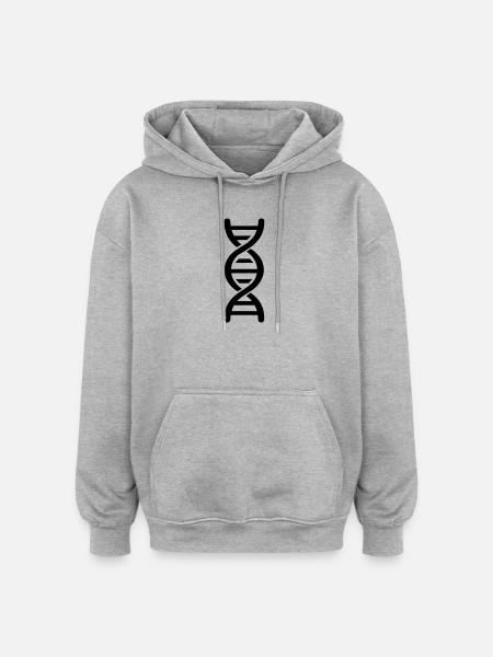 DNS - Oversized Unisex Hoodie - Grau meliert