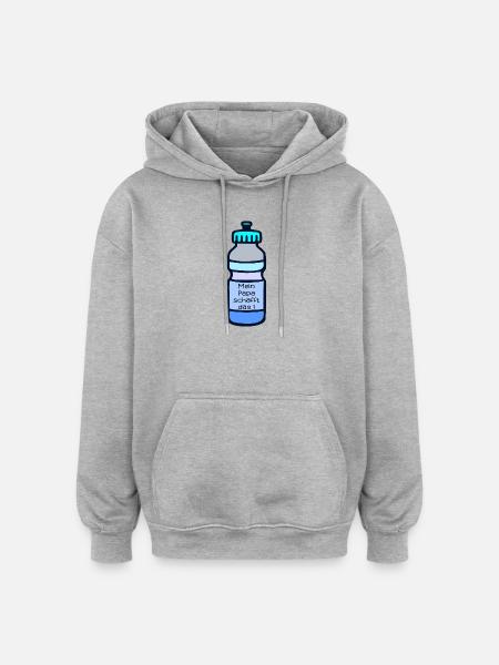 Sport Motivation Papa - Oversized Unisex Hoodie - Grau meliert