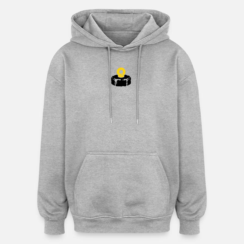 Pêche à aimants miniers Passe-temps - Sweat à capuche oversize unisexe - gris chiné