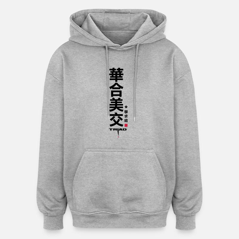 triad - Oversized Unisex Hoodie - Grau meliert