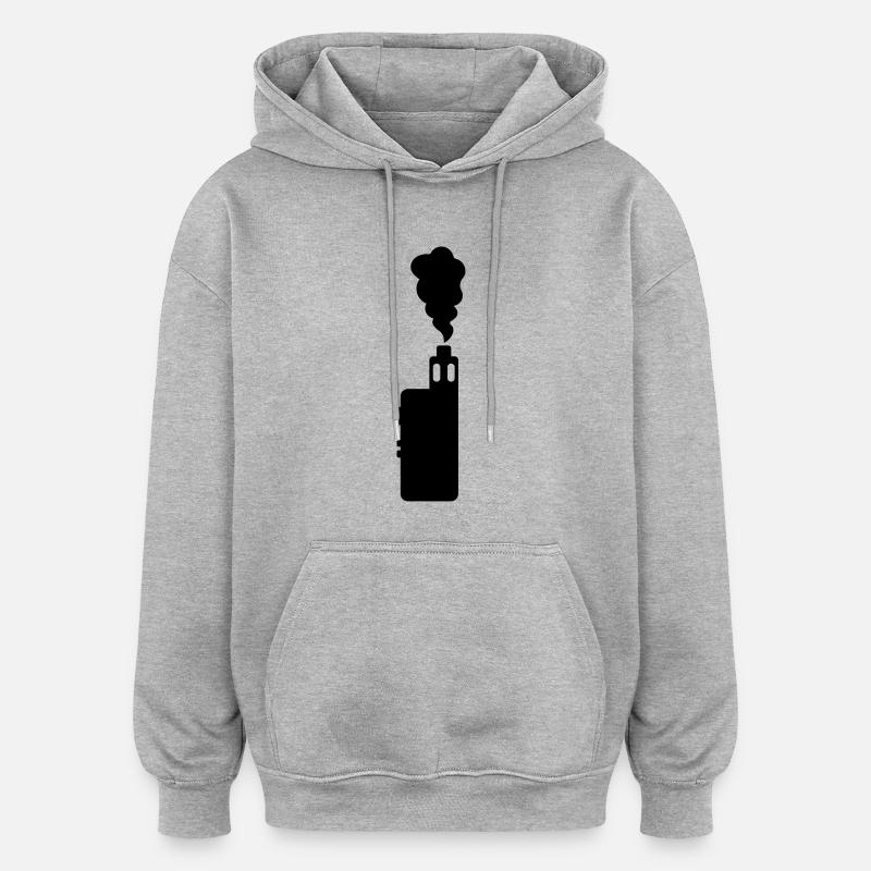 vape + smoke - Oversized Unisex Hoodie - Grau meliert